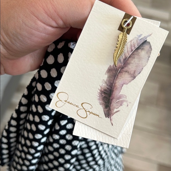 Jessica Simpson Black and White Polka Dot One-Piece Swimsuit - Picture 8 of 14